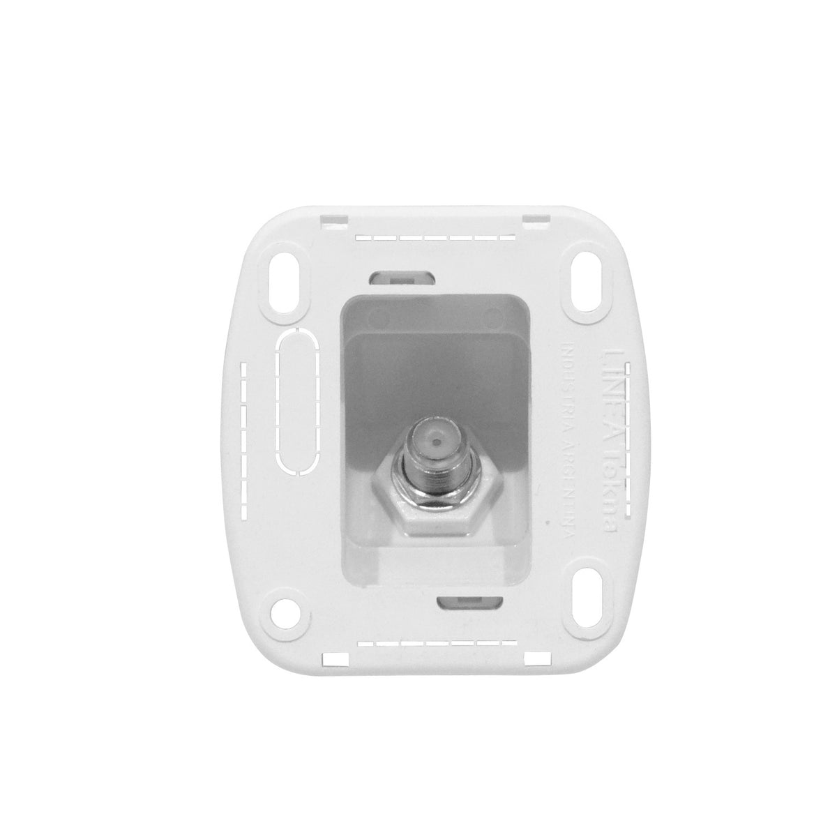 TEKNA-TV KALOP Placa Blanca Toma Catv Aguja Fina F-F Coaxial F-H F-H KS39655