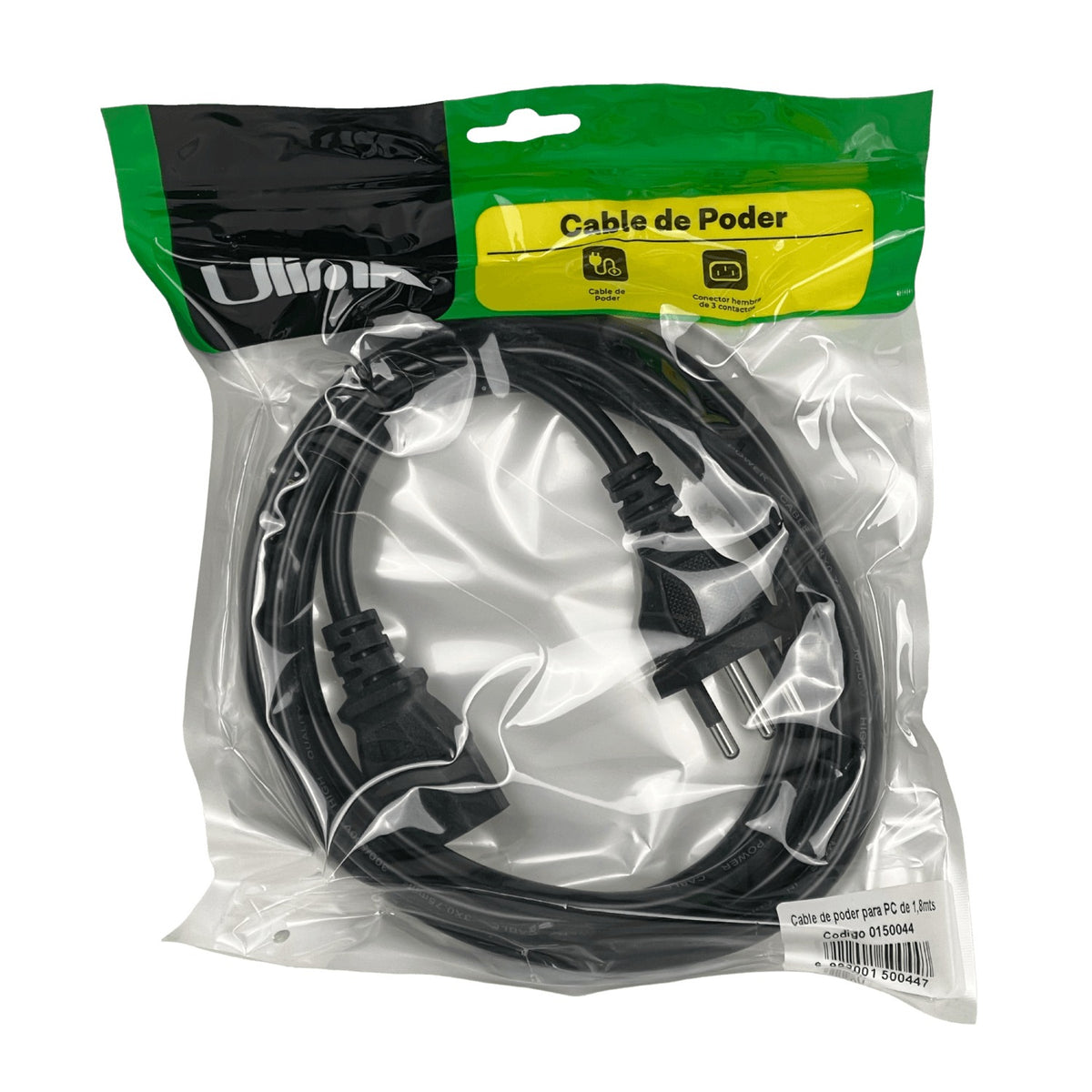 NIMC Cable de alimentación Chile a C13, 1.8 metros (180cm), calibre 3x0.75mm², 6 amperios, norma CEI23-16-VII, material de aleación