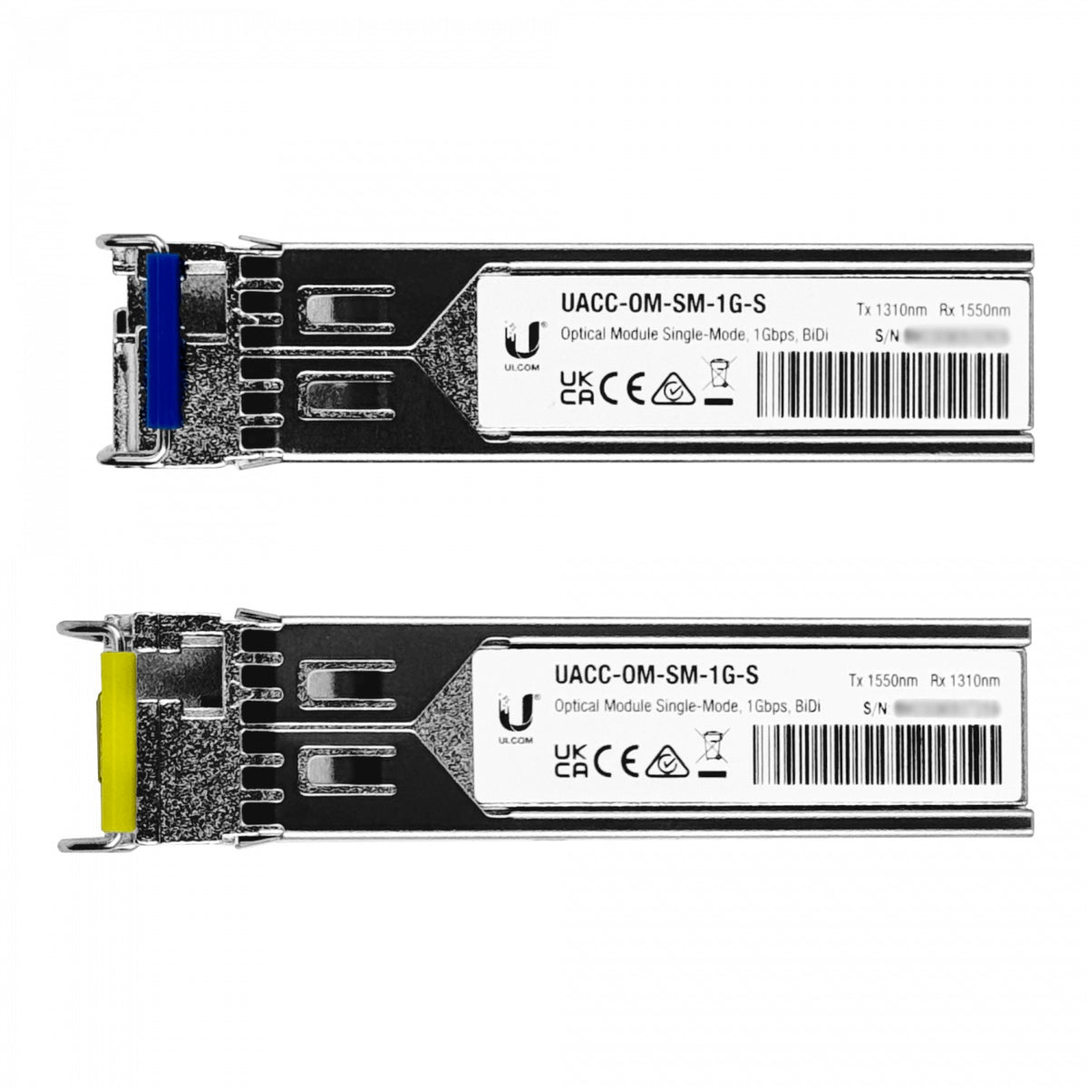 UF-SM-1G-S. Interfaz de usuario Par-WDM bidireccional SFP monomodo 1 Gbps 3 km 1310/1550 nm 1-LC UACC-OM-SM-1G-S UACC-OM-SM-1G-S-20 UBIQUITI