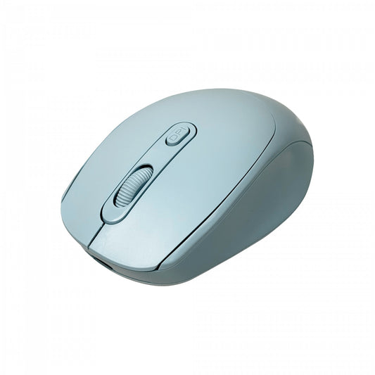 MOUSE-24 Raton Inalambrico Celeste 2,4GHz USB con Bateria Interna Recargable y Cable incluido