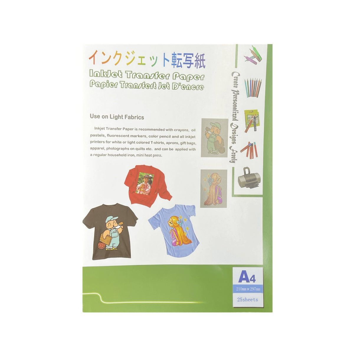 HT-150P Light inkjet 100-Hojas A4 210x297mm para transferencia textil