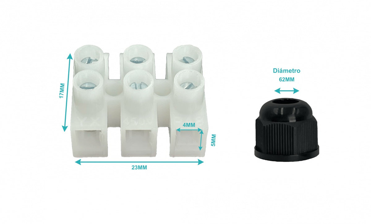 CP-IP66 Caja de conexiones copla 24A 450V AWG24-10 IP66 3x0,5-2,5mm2