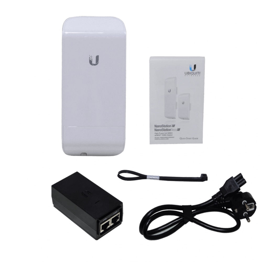 LOCOM5-LIQ DE SEGUNDA MANO UBIQUITI Equipo de Cliente/AP Airmax 5GHz 13dBi 23dBm 1-Puerto-100-RJ45 con PoE Pasivo 24V Incluido 2x2