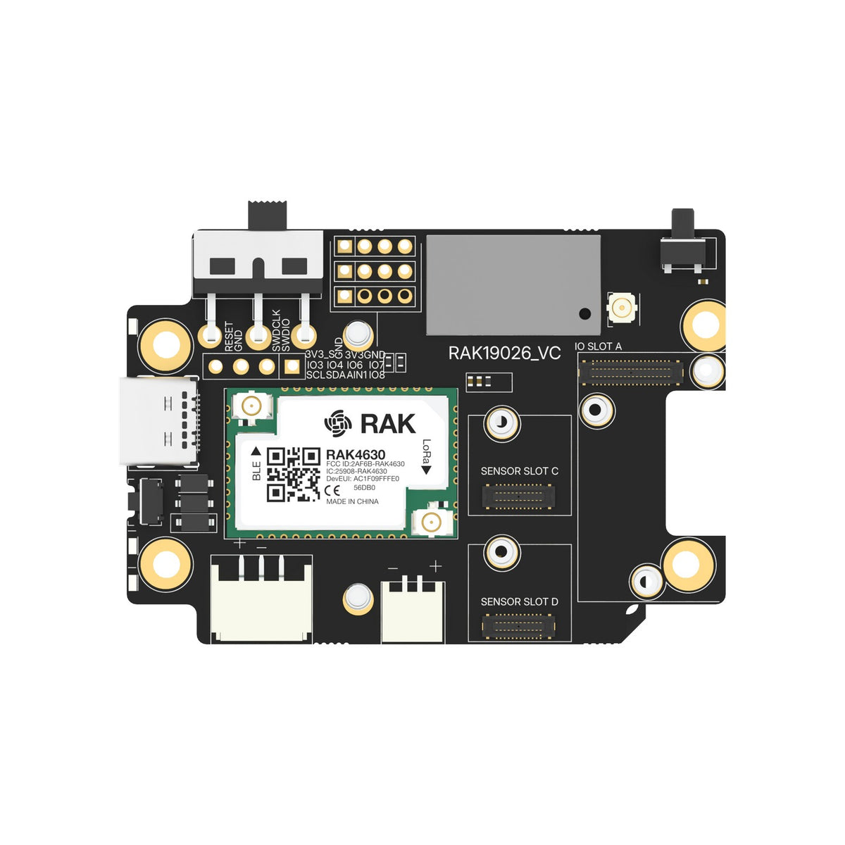 WisMesh BaseBoard RAK19026 con GNSS y sensor de movimiento - Sin OLED