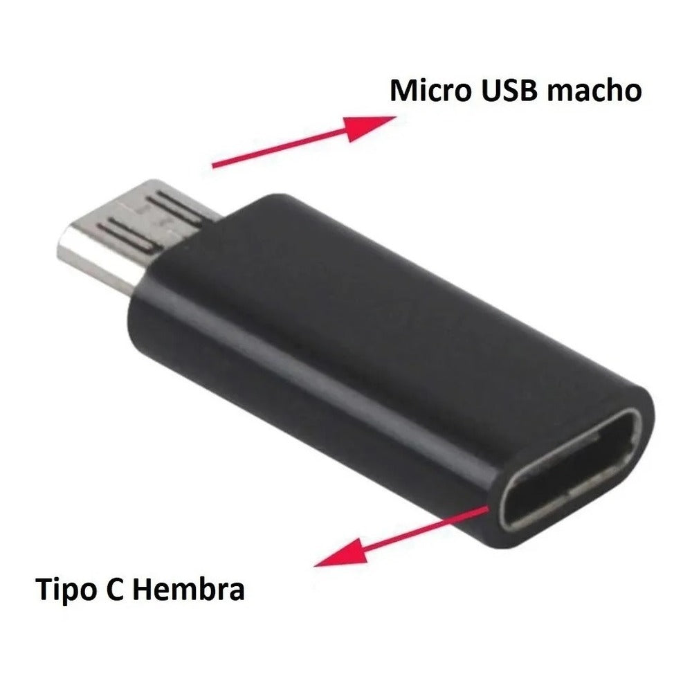 Conector USB-C hembra a micro USB macho