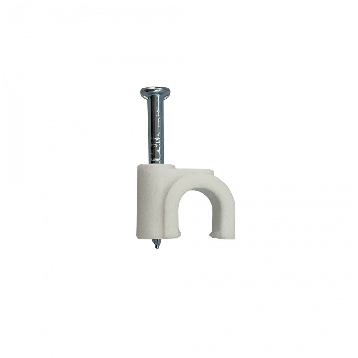 GRAMPA6MM-W LINKMADE Sujetacable 6mm Blanca Circular Clavo para Hormigón 100-unidades