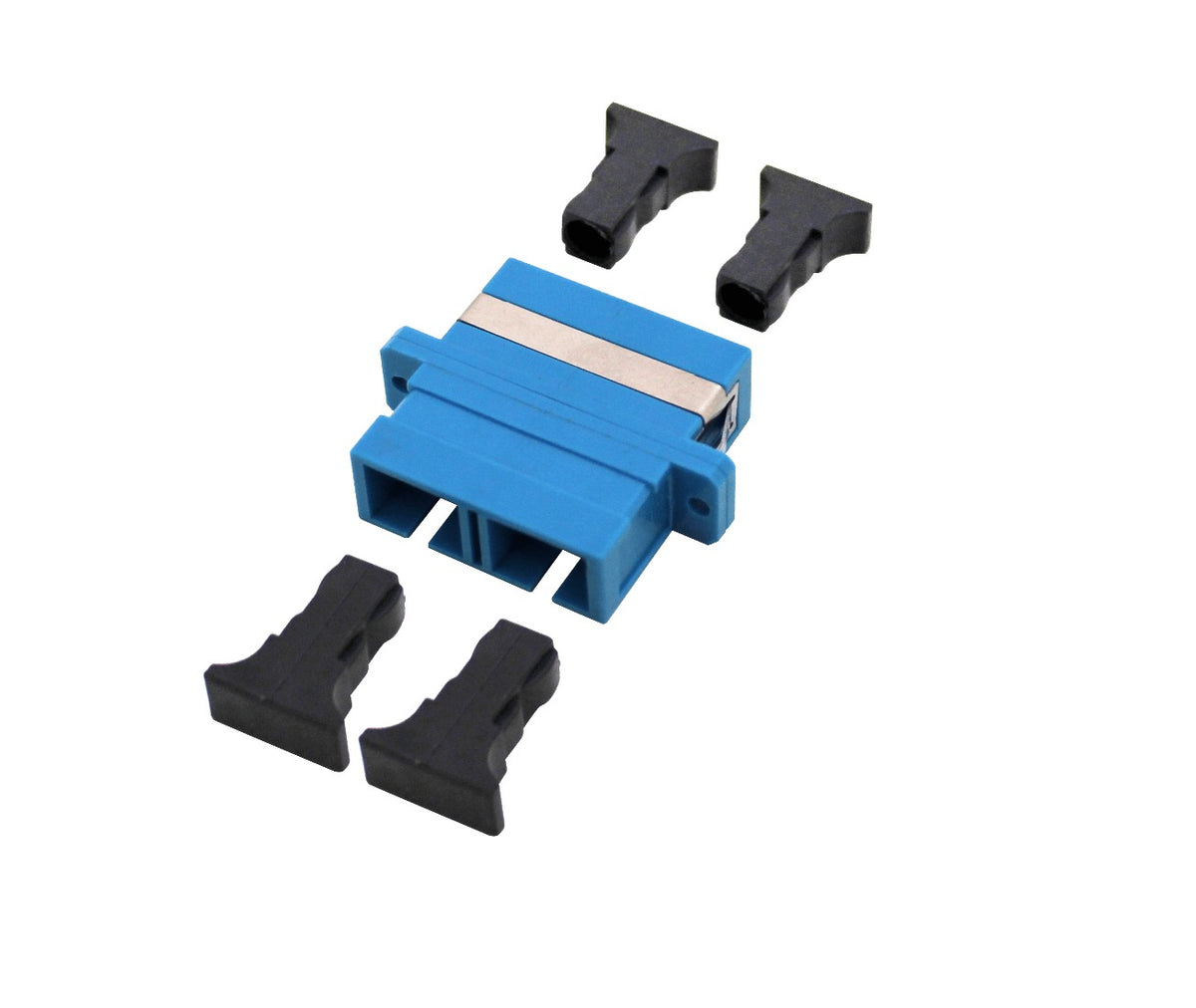 FASCD Adaptador acoplador simplex azul SC-SC monomodo dúplex para fibra óptica, para panel de parcheo o caja de conexiones