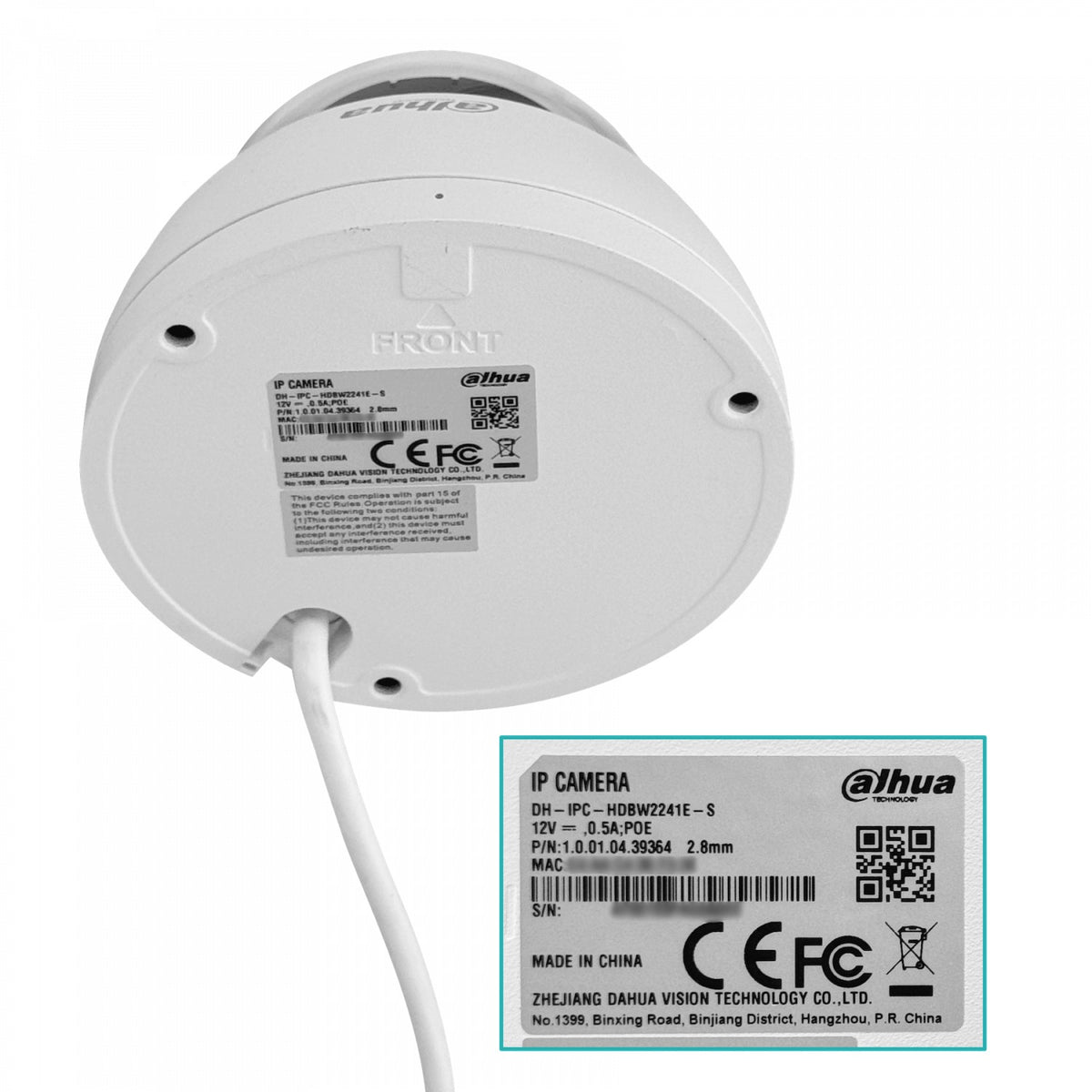 HDBW2241 DAHUA CAMARA DOMO 2MEGAPIXELES LENTE-FIJO-2,8mm IP67 IK10 ALIMENTACION-POE ALCANCE-INFRARROJO-30metros RANURA-MICROSD WIZSENSE