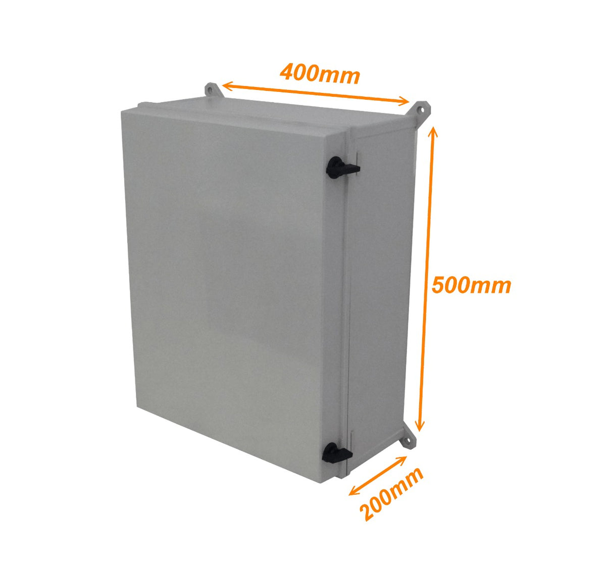 KG-4050 400x500x200mm Tablero Estanco Gris Plastico IP66 RoHS c/Placa