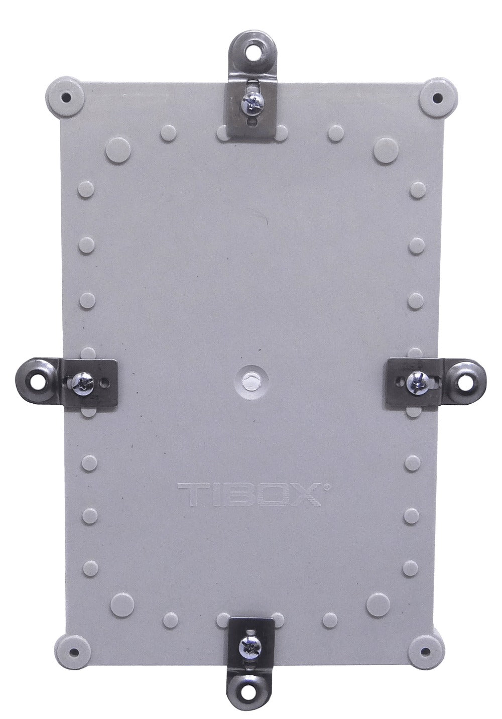 TJ-AG-2819 Caja estanca TIBOX de plástico gris con tapa del mismo color, dimensiones 280x190x130 mm, IP66, RoHS, incluye placa de montaje