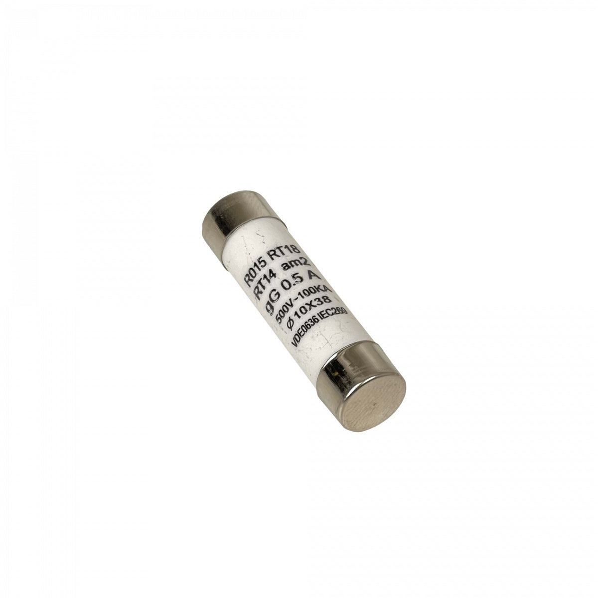 FUSE-05C 0,5A 10x38mm2 500V 500mA Fusible Cilindrico 36mm-Larg 9,5mm-Diamet 0.5