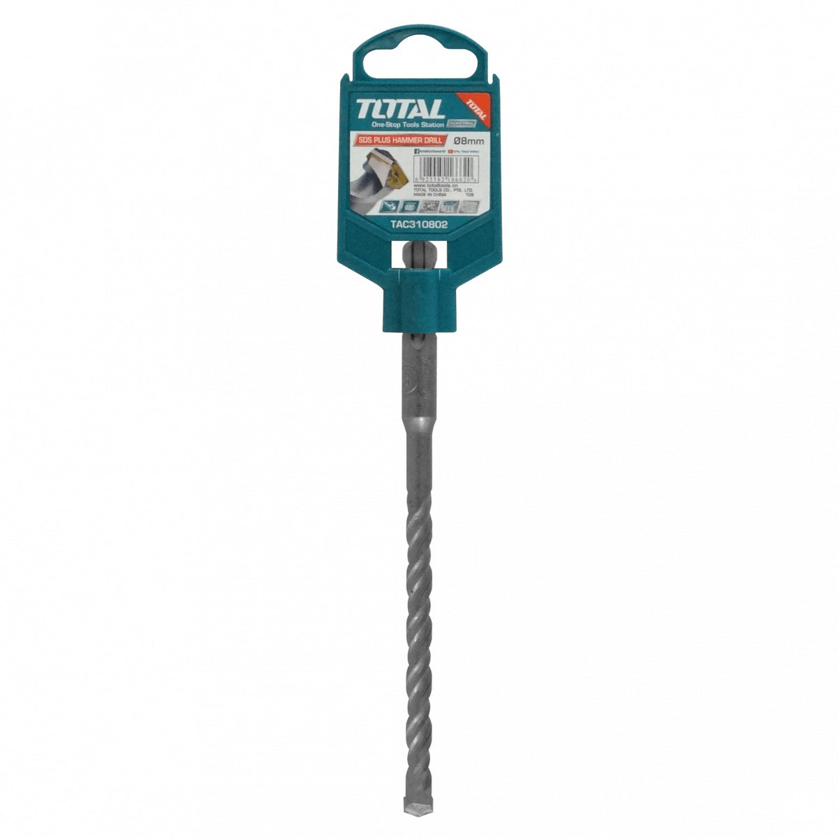 BROCA-816 TOTAL 8mm x 160mm Mecha Rotomartillo Concreto SDS sim-Hilti TAC310802