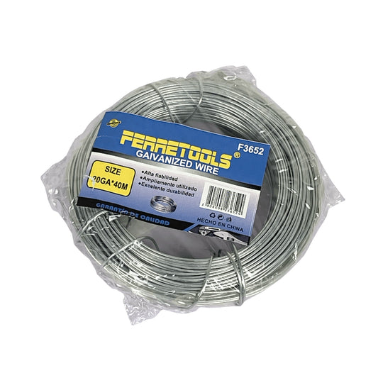 ALAMB-40M FERRETOOLS 20GA x 40 metros Alambre Zincado F3652