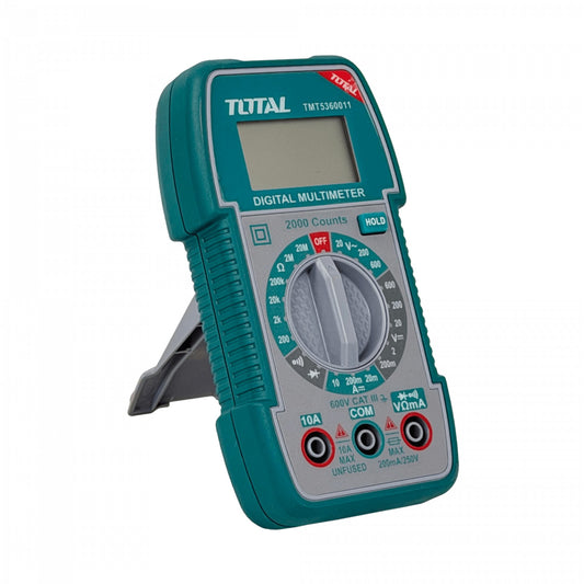 MULTITESTER TOTAL Multímetro Digital req-2xAAA 600VDC 600VAC CATIII 10A TMT460011