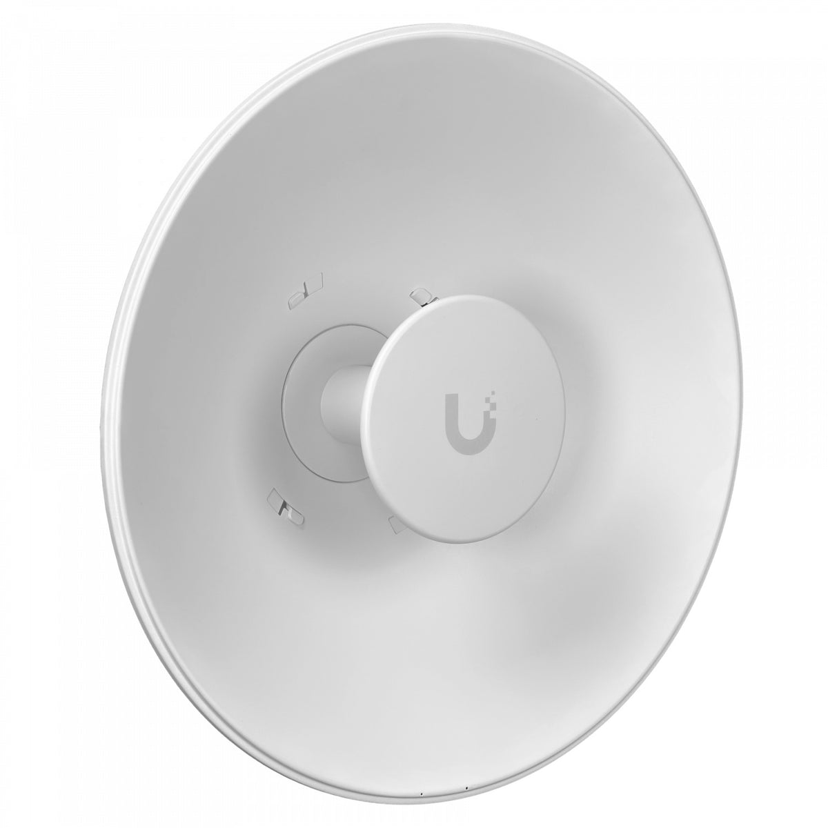UISP-DISH-MINI. Antena parabólica UI de 26 dBi, 42 cm, banda 5,15–6,87 GHz, apertura 6x8°, para 5 GHz y 6 GHz, IPX6 UBIQUITI