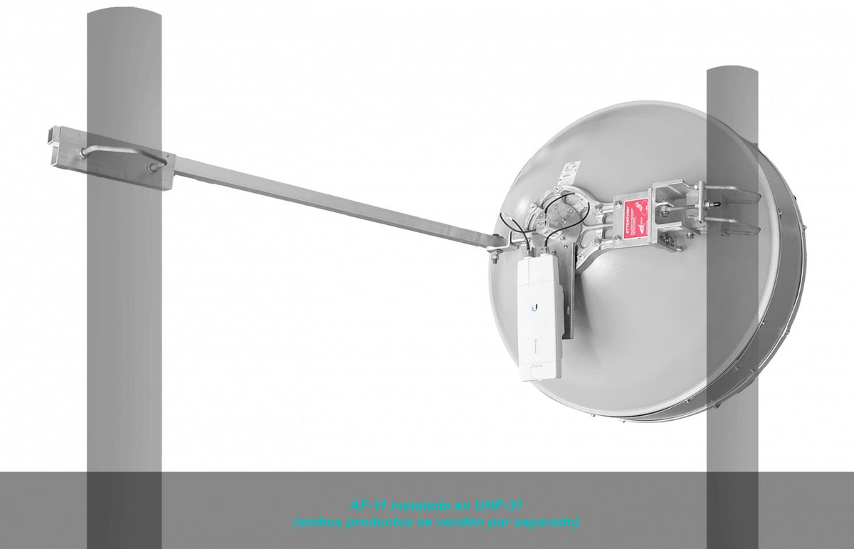 UHP-37 ALGCOM ISO+RAD 11GHz 0,6m 37dBi 10,0-11,7GHz 3º 2x2 2-RPSMA-H Antena