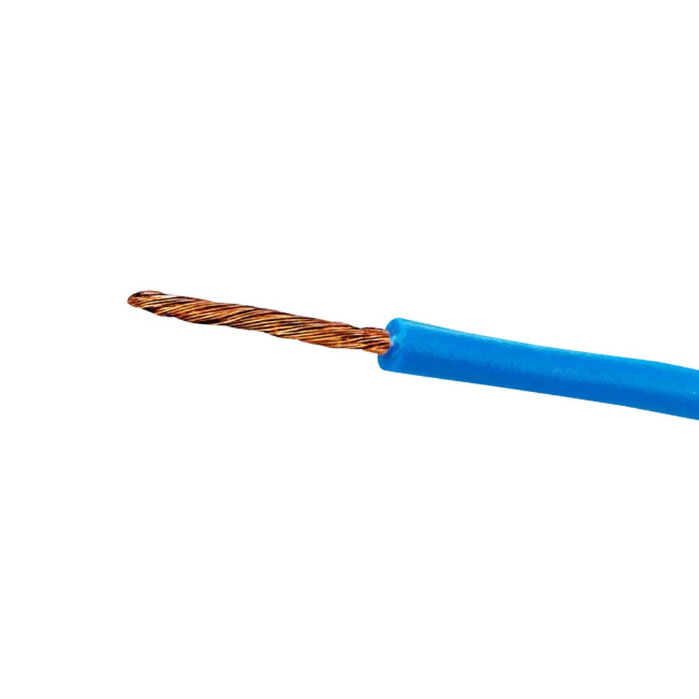 1X26A cable unipolar azul 1x26AWG cobre 0,13mm² bobina 100 metros conductor aislado PVC flexible 7 hilos x 0,15mm
