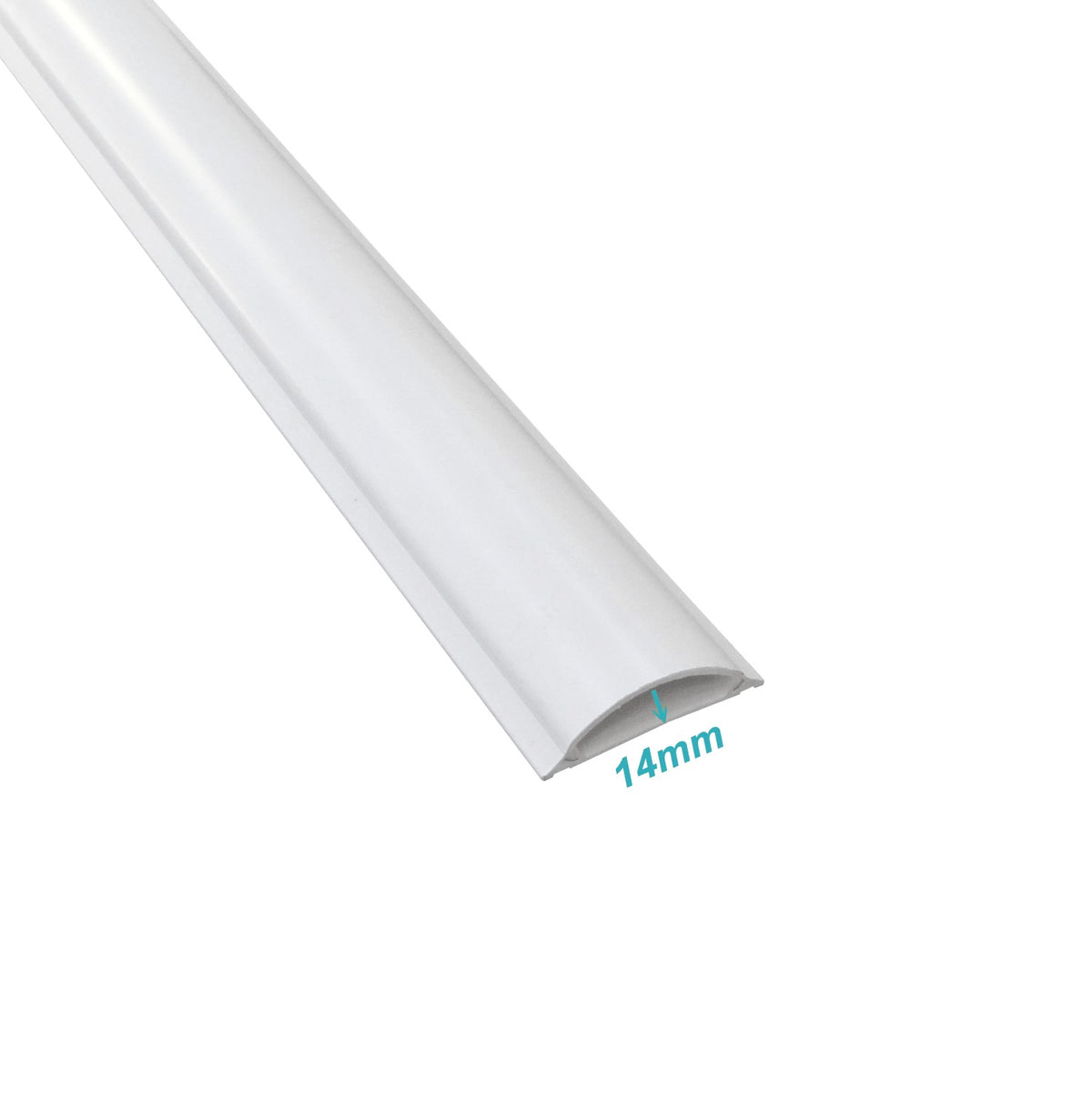CC-P6516 LINKCHIP Canaleta de Suelo Blanca de PVC de 65x16mm y 2 metros con Tapa de 2,1mm y Base de 1,4mm