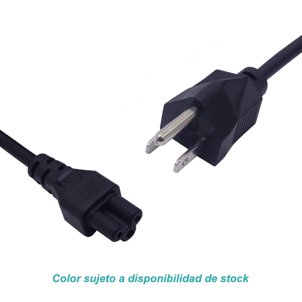 CAMT Clavija Americana-Macho a Toma Trébol-Hembra Cable de Alimentación 60cm USA EEUU