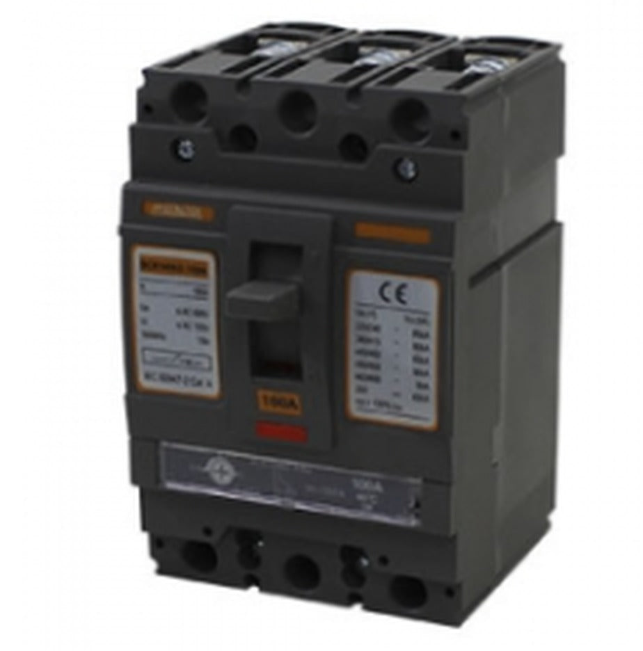 Automático en caja moldeada tripolar con ajuste térmico y magnético 60 a 100A serie DCR160 - 63A