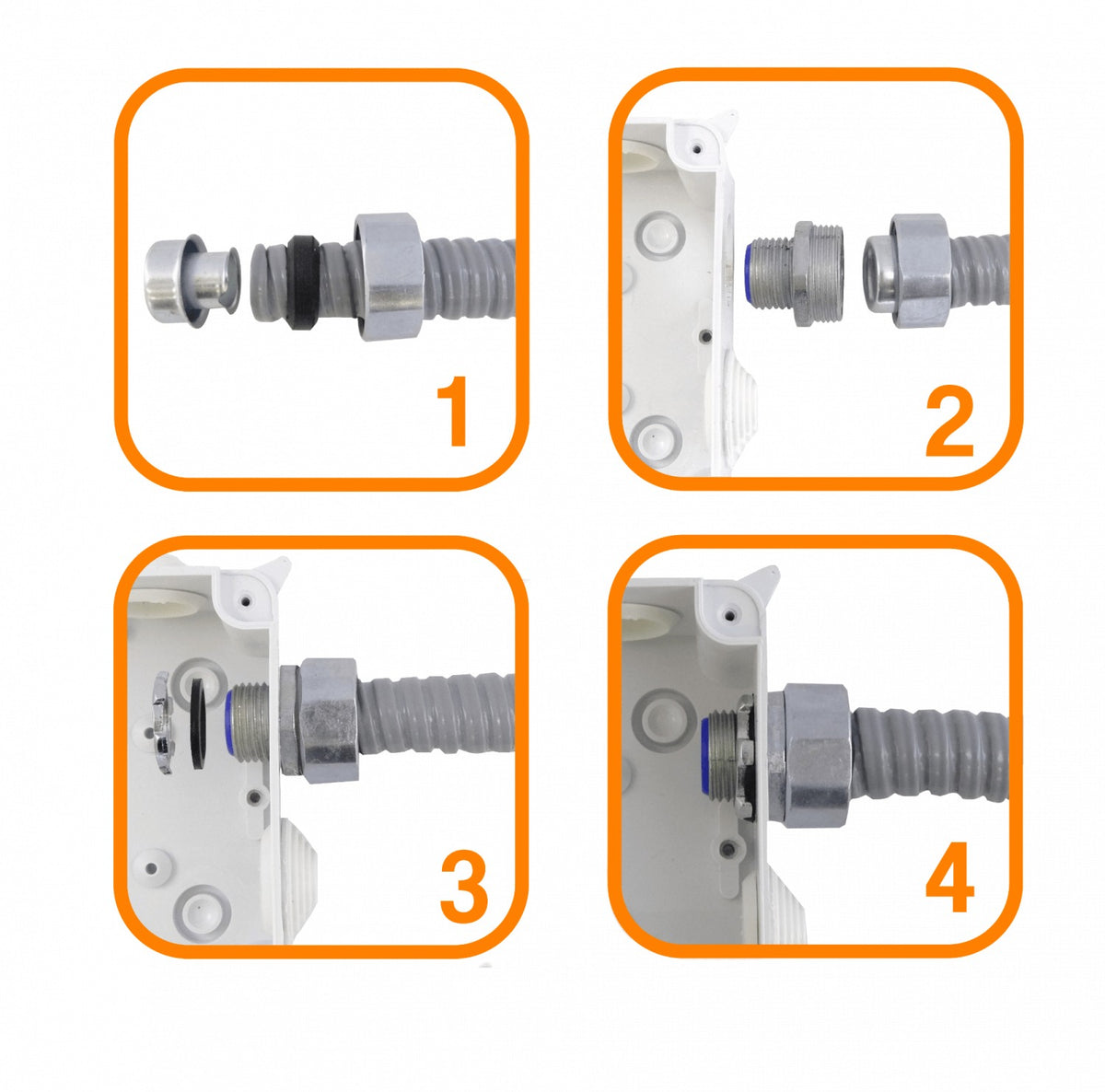 FLEXU-20 M20-30 Rollo de 30 Metros de Tubería Metálica Flexible Recubierta de PVC 20mm Semi-Flexible 1/2 Pulgada