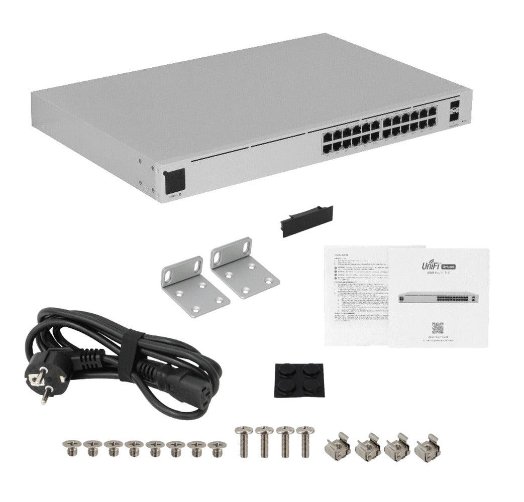 USW-PRO-24-POE-LIQ2 UBIQUITI USADO puertos 1,2,3 Rotos 24-1000-PoE 400W-tot 2-SFP+10G