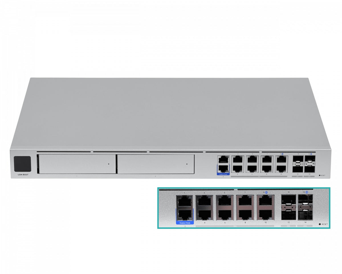 UDM-BEAST UI UI 8-10G 2-SFP+ 2-SFP28 2-3,5-HDD USP UniFi Cloud Gateway NVR 2-1000 UDM-BEAST-EU UBIQUITI