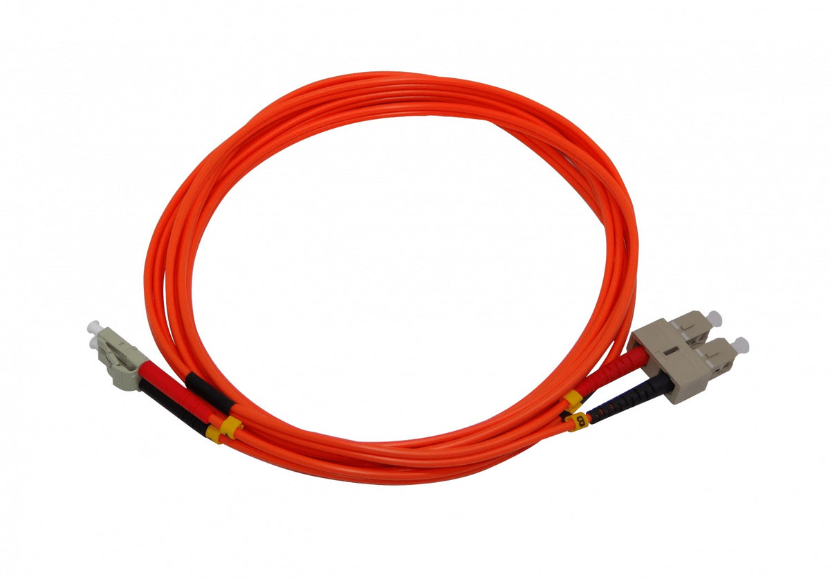JFMLC3 Cable de fibra óptica dúplex multimodo OM1 LC-SC de 3 metros, 62.5/125 µm, cubierta de 3 mm