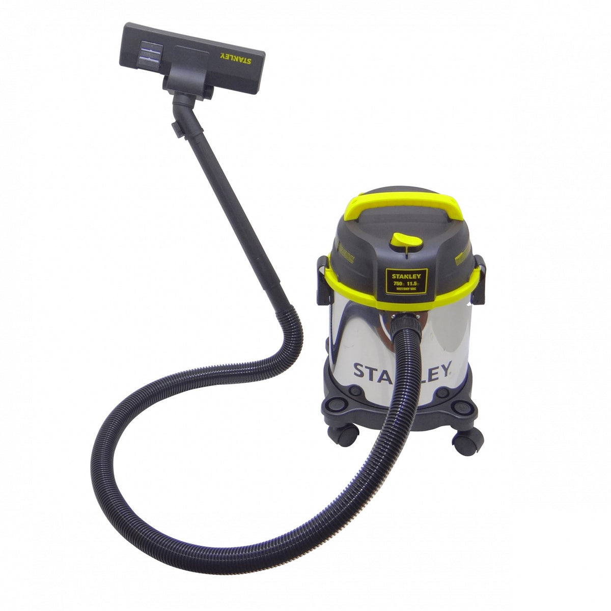 ASPIRADORA-750 Aspiradora STANLEY 750 Vatios para Líquidos y Sólidos Depósito 11,5 Litros 4,0 Caballos de Fuerza 220 Voltios Cable 3,6 metros Protección IPX4