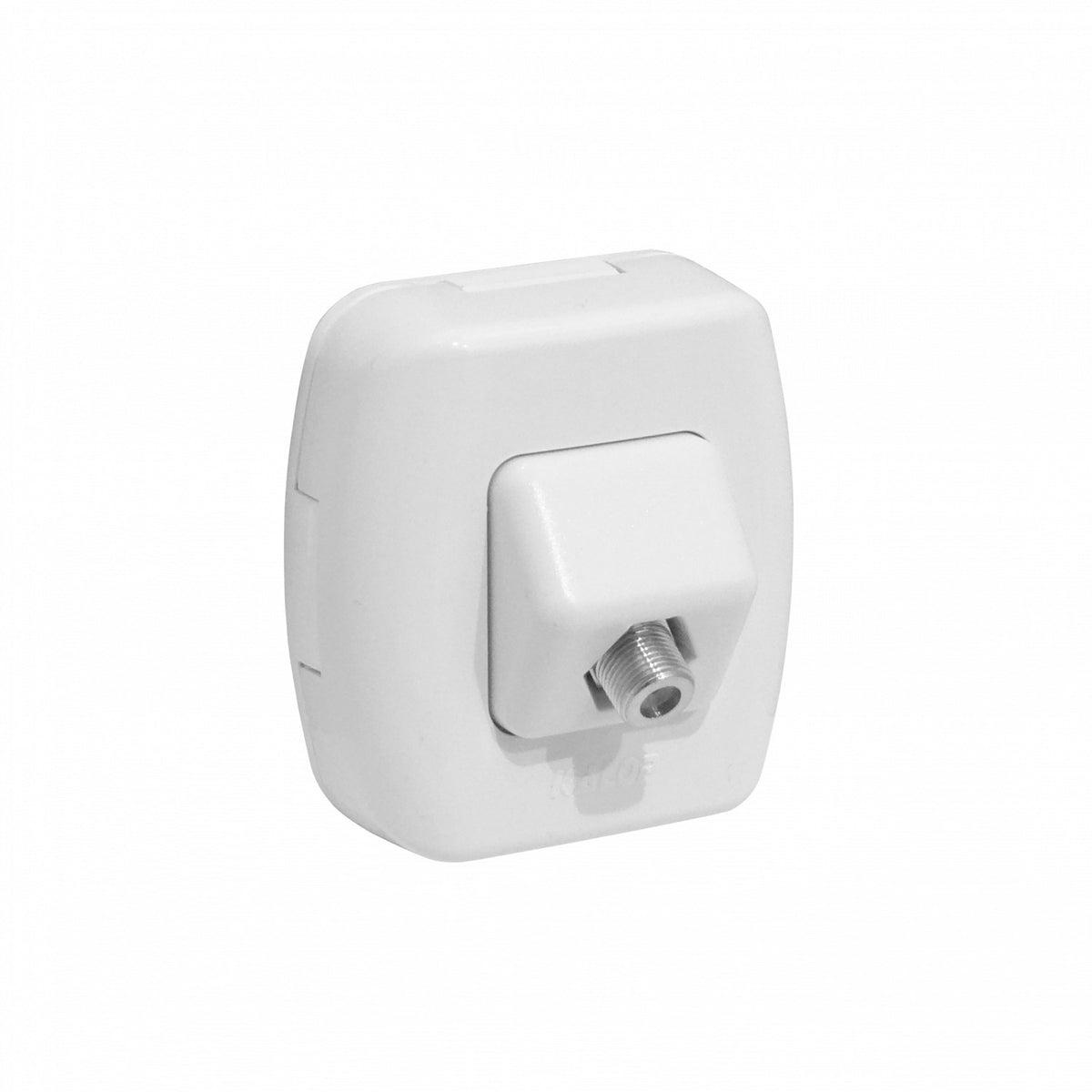 TEKNA-TV KALOP Placa Blanca Toma Catv Aguja Fina F-F Coaxial F-H F-H KS39655
