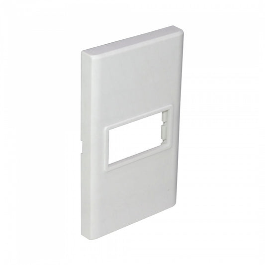 FQ1 1-Puerto Placa Pared 120x70mm Blanca Faceplate Multimedia LY-115