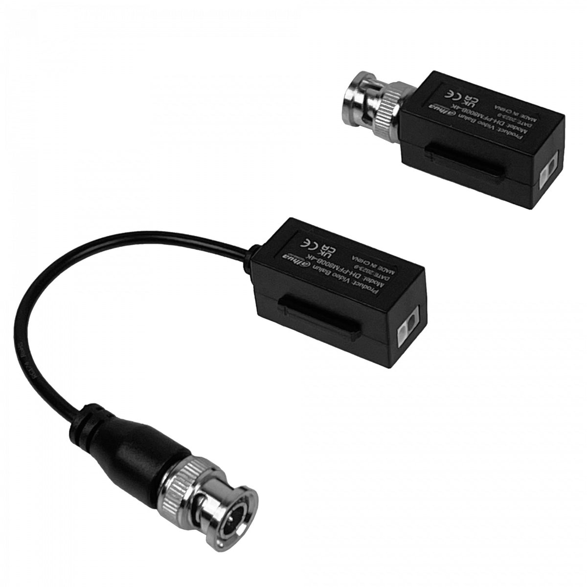 BALUN-4K Adaptador de video pasivo DAHUA 4K para cable CAT5E/6 conexión fija o inserción rápida Pin-Push con terminal BNC-Macho