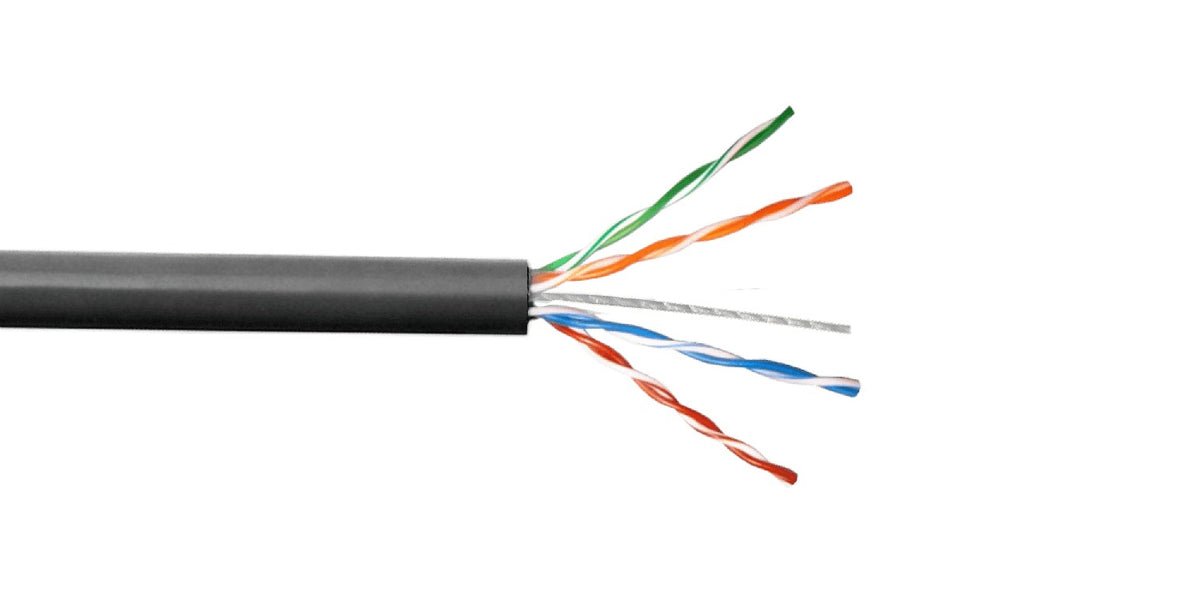 CBG-UN1 100m CCA Sim-Cat5e Negro Cable UTP Unifilar Aleacion Caja