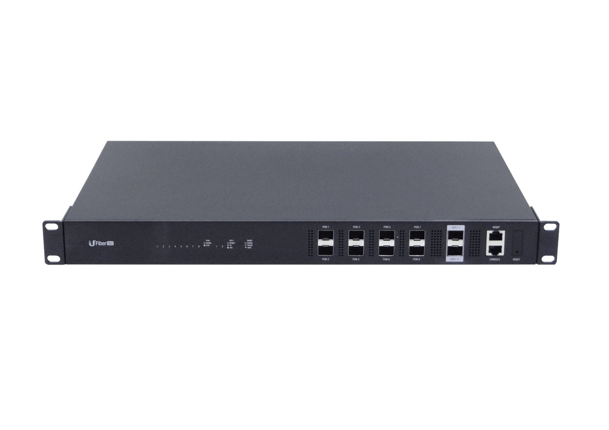 UF-OLT-LIQ USADO UBIQUITI Terminal Línea Óptica 8-GPON 2-SFP+10G 1-Consola-RJ45 1-Administración-IP UFiber FT