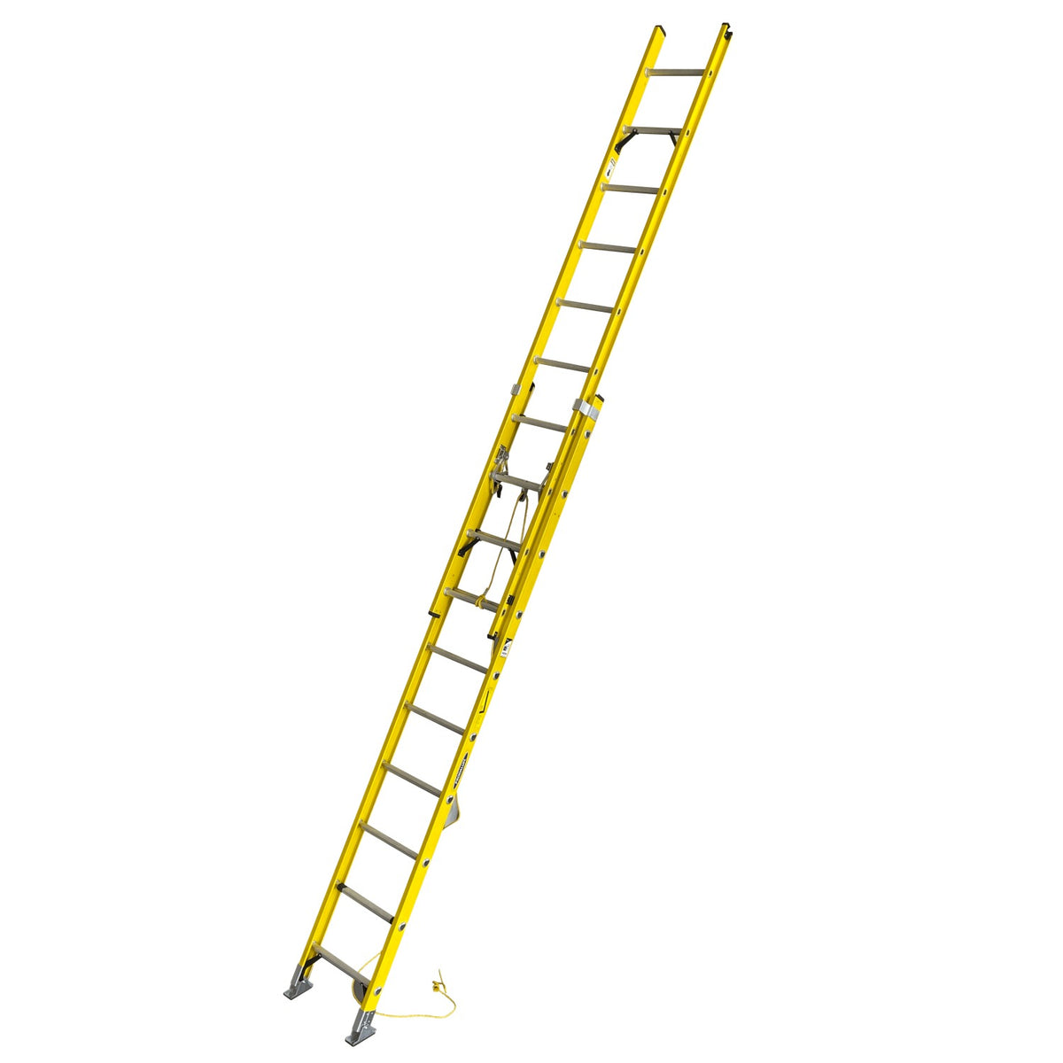 ESFA-420. Escalera extensible de fibra de vidrio de 3 a 6,3 metros, capacidad de 140 kg, con 20 peldaños.