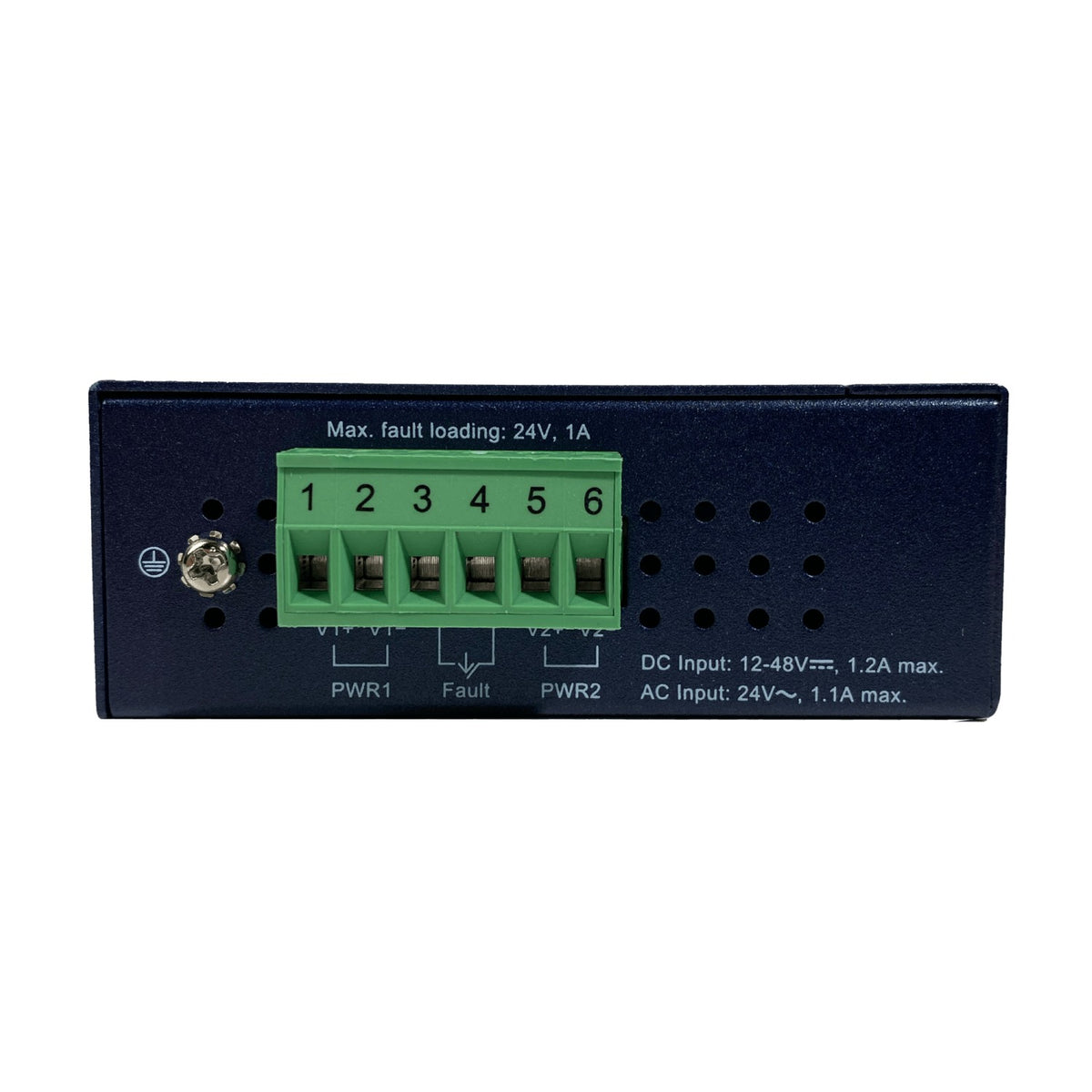 ISW-621TF PLANET 4-Puertos-100 2-Ranuras-SFP-100 Conmutador Industrial no-Gestionable Carril-DIN 12-48VDC/24