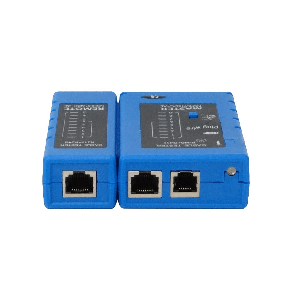 CABLE-TESTER COMPROBADOR de Red/Telefonía RJ45 RJ12 RJ11, necesita batería-9V, NSHL916DC-AL