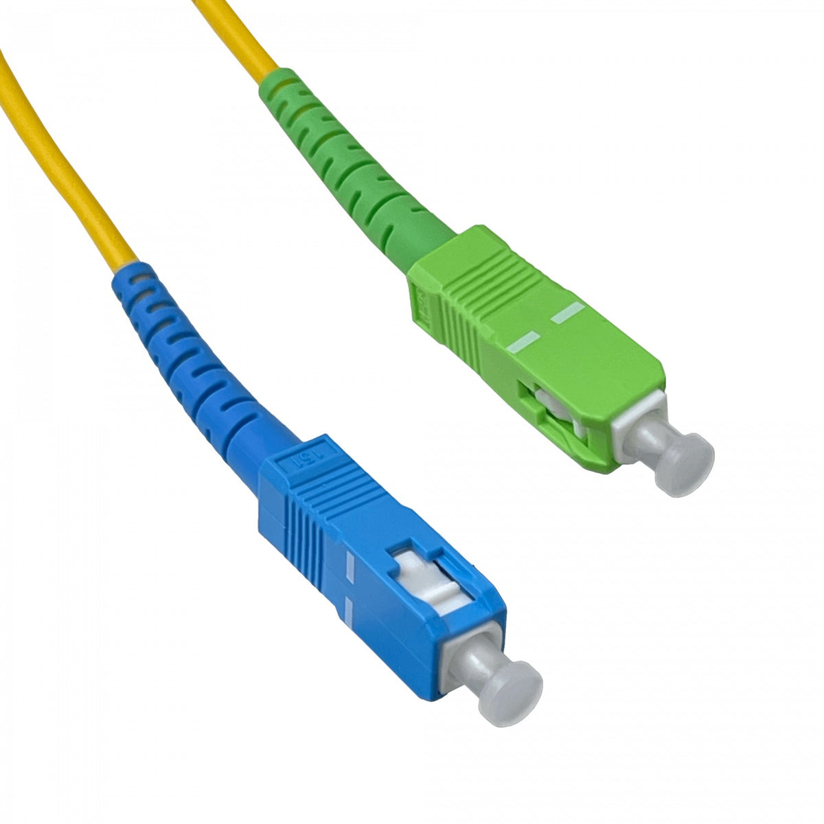 JFSAC15X Cable de Fibra Óptica Simplex Monomodo SM 9/125um de 3mm SC/APC a SC/UPC 15 Metros