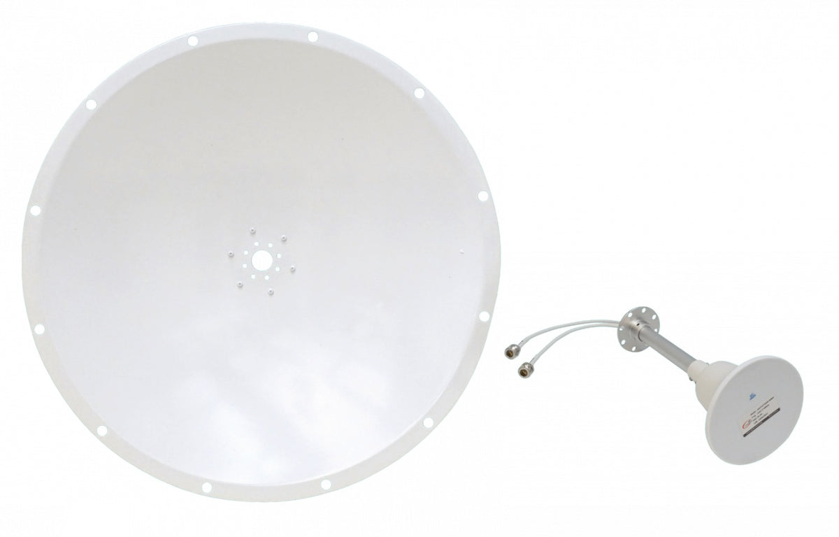 ANT-2G24 Antena Parabólica 24dBi 2,4GHz 2,3-2,7GHz 11ºx11º 2-Conector-N-Hembra 60cm Reflector