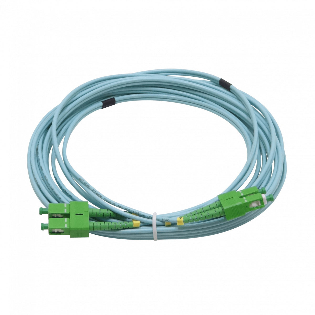 JF3AA5 Cable de Fibra Óptica LSZH Dúplex Multimodo OM3 SC/APC a SC/APC de 5 metros