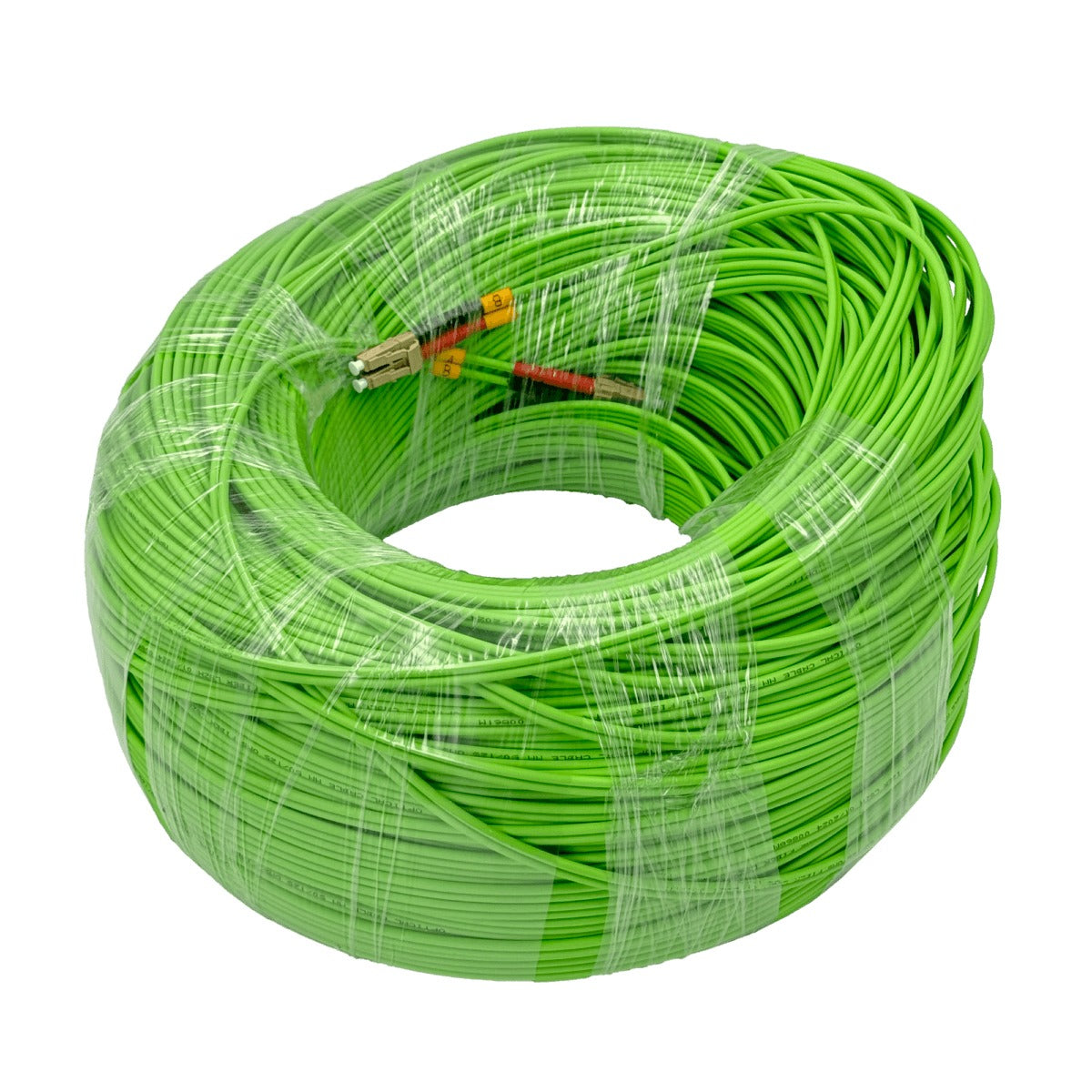 JF5LL200 Latiguillo de fibra óptica dúplex multimodo OM5 LC-LC de 200 metros, diámetro 3,0 mm, 50/125 µm, cubierta LSZH