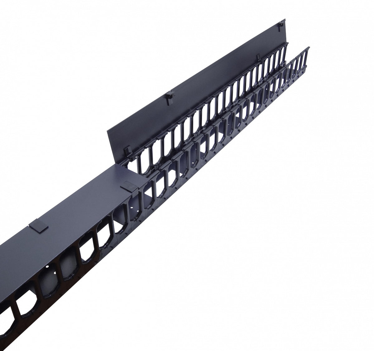 RAD-P42V 42U-187cm Organizador Vertical 2-tapas-Metálicas Laterales-Plásticas Ancho-10cm Fondo-11cm