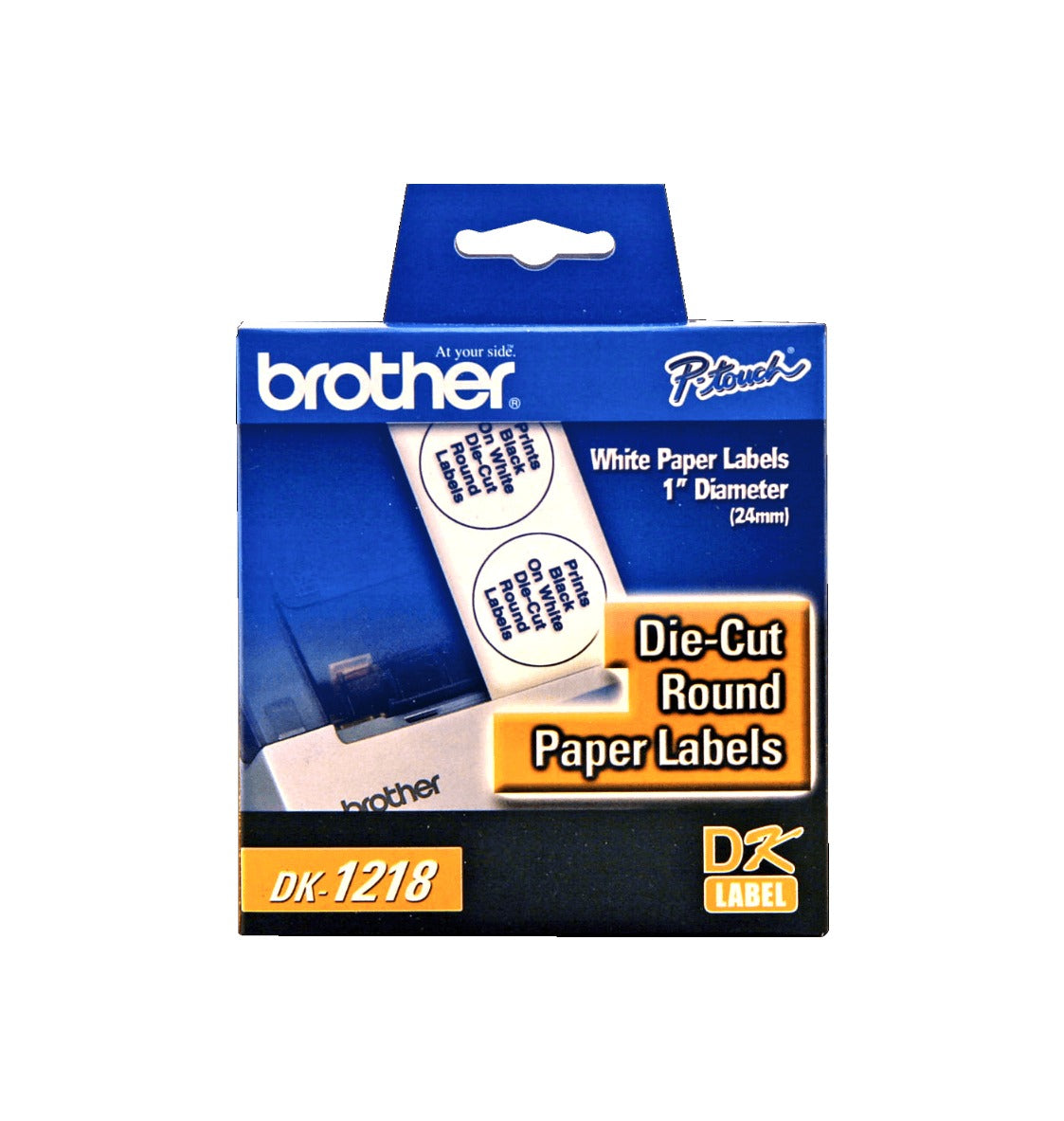 DK1218 Brother 24mm-Diámetro 1000-Rótulos Autoadhesivos Papel Blanco para-QL