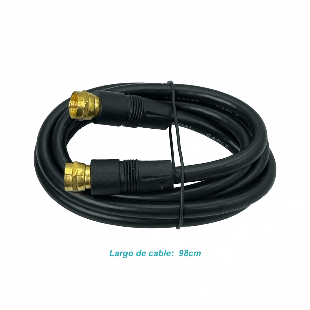 MV-806 MACROTEL Cable Coaxial RG59 Macho-Hembra Macho-Hembra 1 metro Negro para TV por Cable