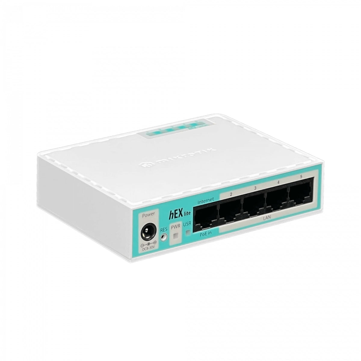 HEX-LITE MIKROTIK Enrutador RB750r2 5 Puertos 100Mbps L4 850MHz 64MB Carcasa Plástica con Fuente de Alimentación Incluida