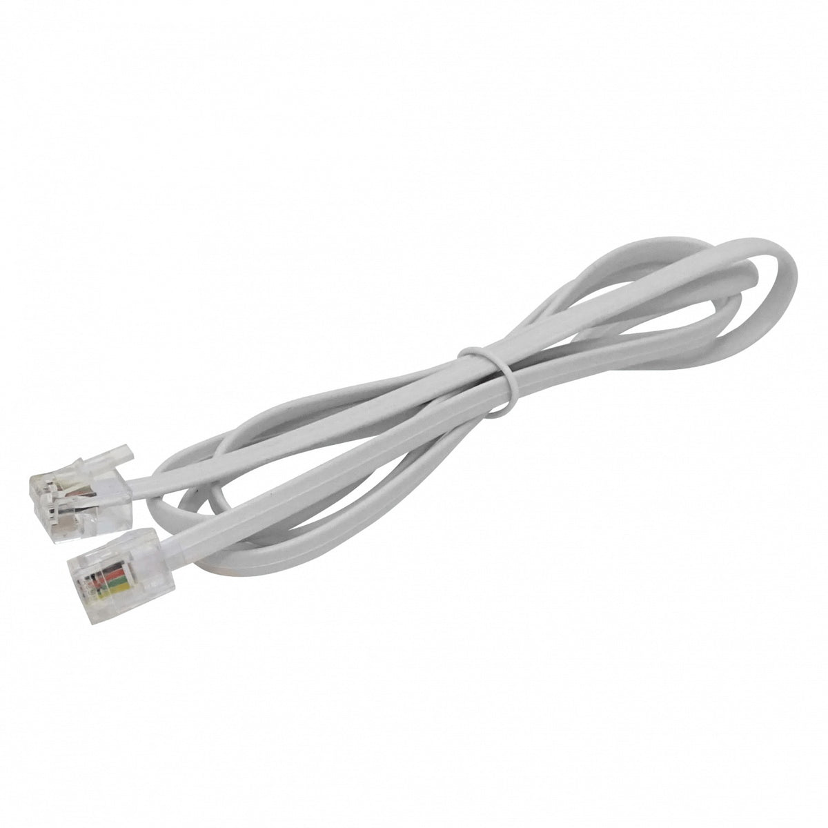4RJ-1 1mt Cable Telefonico 4-Conductores RJ11/14 M-M 6P4C
