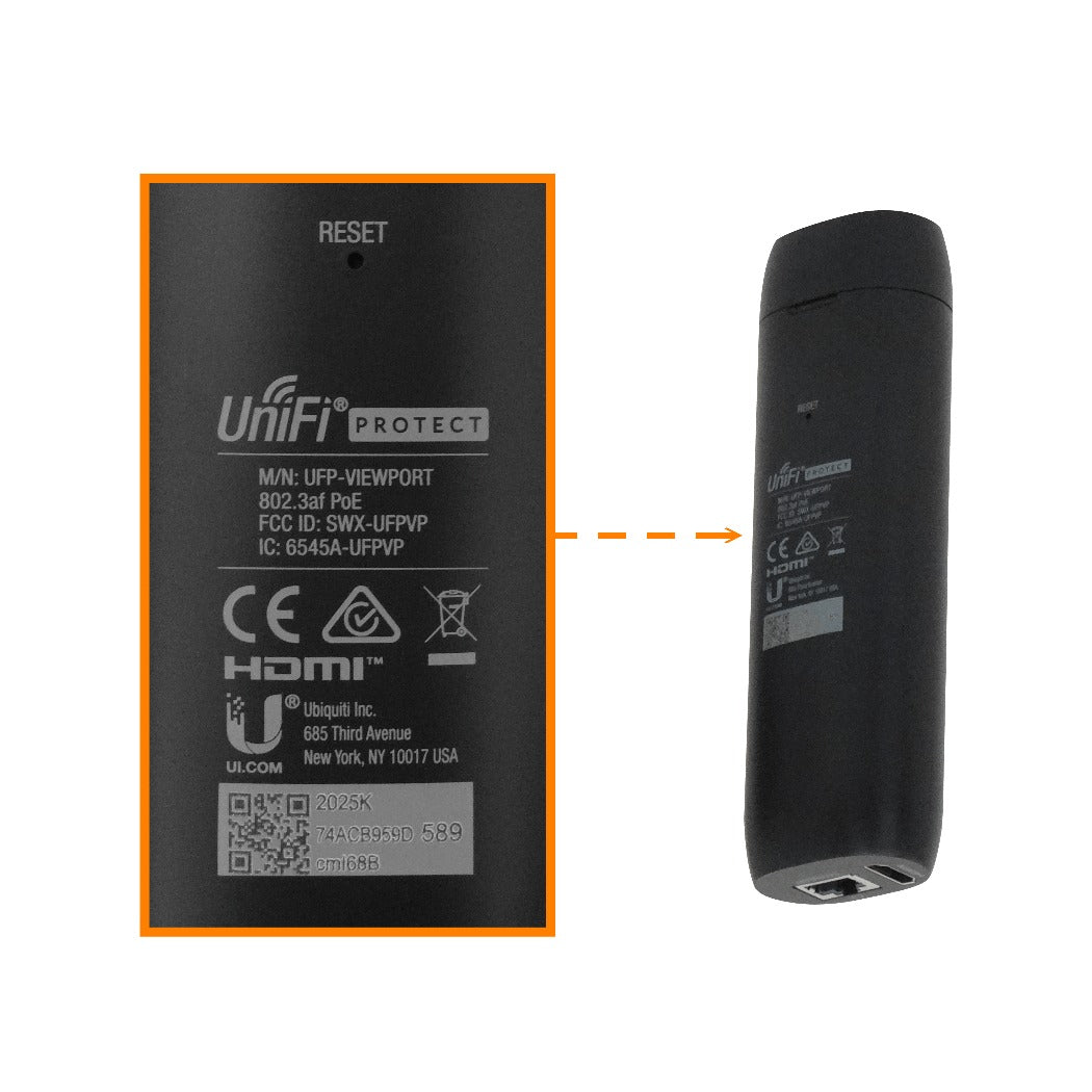 UFP-VIEWPORT. Interfaz de usuario Visor 4K a 30 cuadros por segundo 16-Cámaras 2-1000 1-HDMI requiere-PoE-af Procesador-QCS605 UP-VIEWPORT UBIQUITI