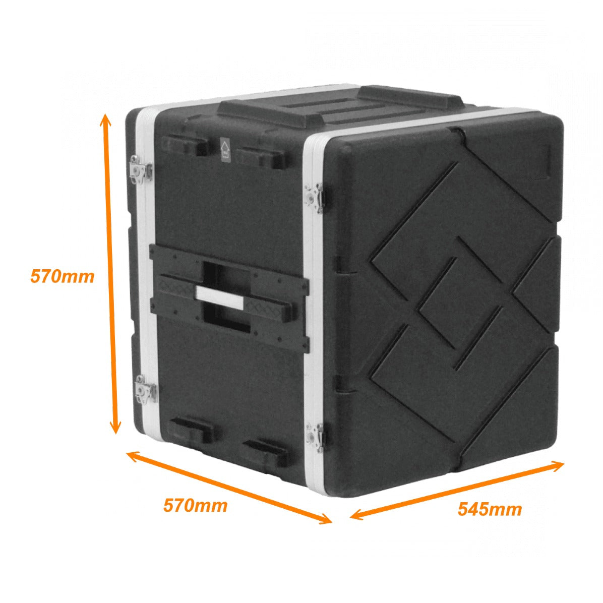 RK12X. Armario portátil de 12U/57cm de profundidad-42cm con 2 cubiertas de plástico para uso en exteriores en color negro