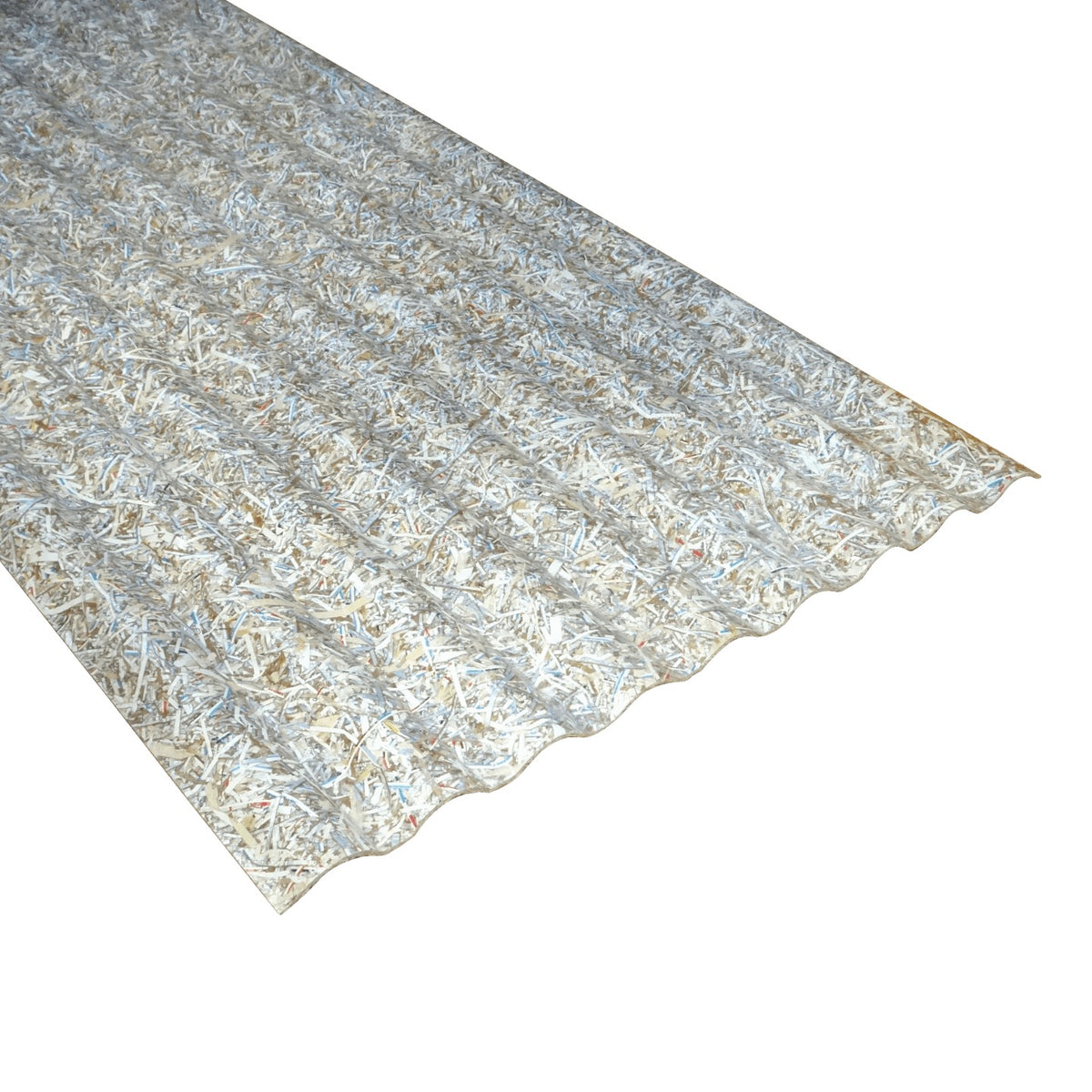 PS-40-ONDU Placa ondulada IBAPLAC de 4mm a 6mm de espesor, 1x2,2 metros, fabricada con Tetrapack reciclado, superficie total de 2,2m² (100x220cm)