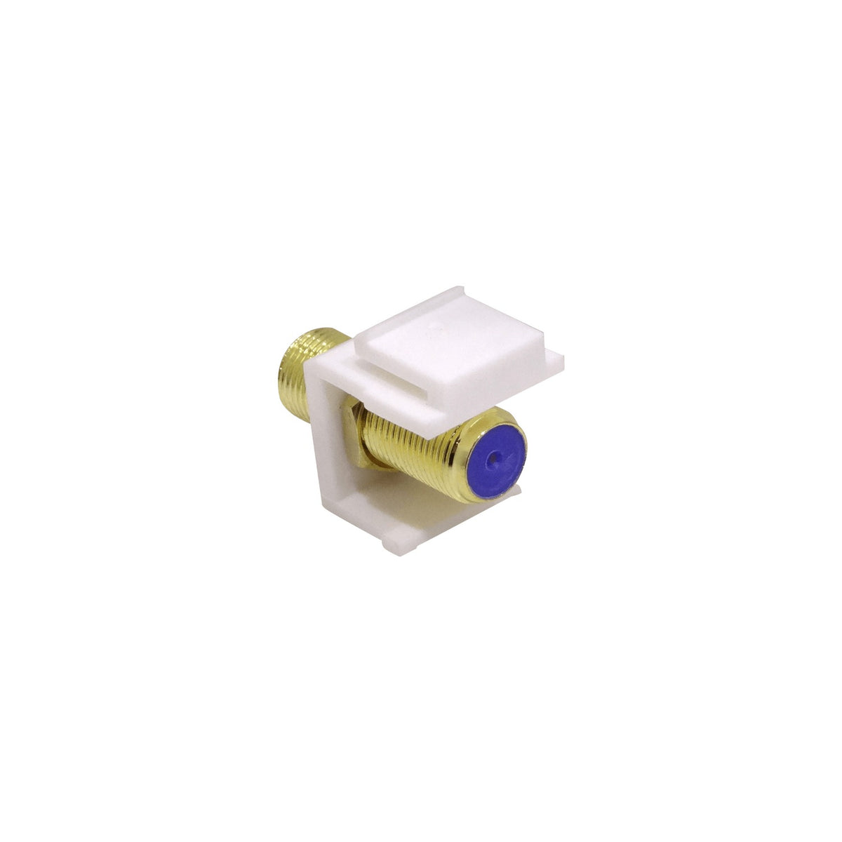 KFFOL Acoplador Keystone Coaxial F-Hembra a F-Hembra con Contacto Dorado Blanco